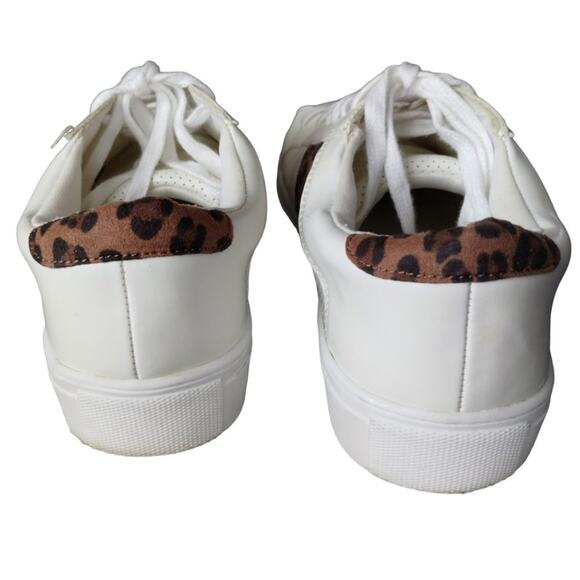 American Eagle White and cheetah/leopard Sneakers -Women's 10 -Laces, Perforated - Picture 5 of 11